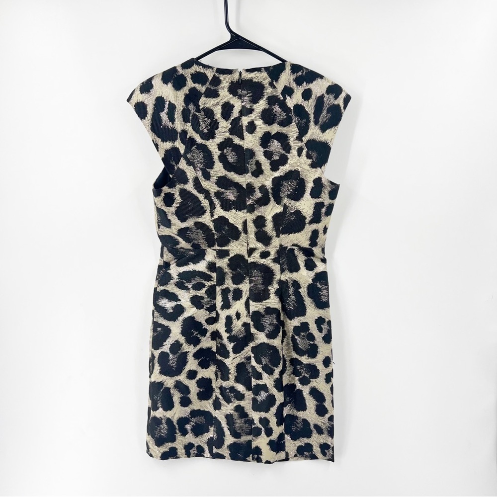 ✅TIBI LEOPARD PRINT CAP SLEEVE MINI‎ DRESS SIZE 4 - Picture 7 of 10
